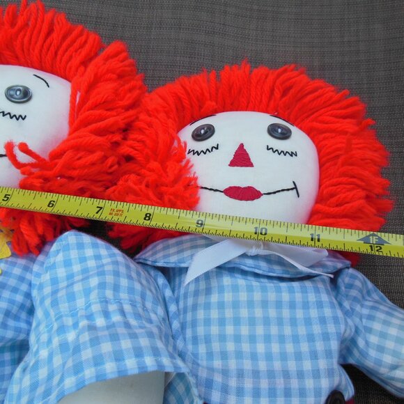 Raggedy Ann and Andy Pair of handmade dolls set of 2 great condition circa 1970s - Picture 13 of 13
